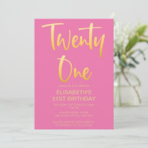 Festa de Aniversário de 21 Anos Rosa Simples e Ele