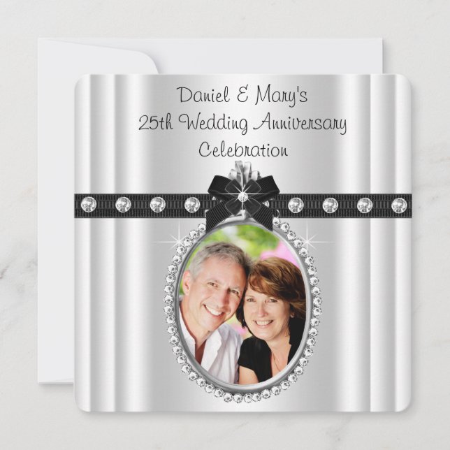 Convites Festa de Aniversário de 25 Anos da Silver (Frente)