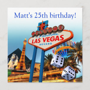 Convites Festa de Aniversário de 25 anos em Las Vegas