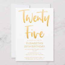 Festa de Aniversário de 25 Anos Moderna e Simples
