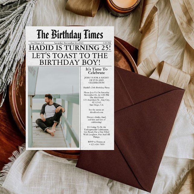 Convites Festa de aniversário de 25 de Fotografia Diária Ún (Criador carregado)