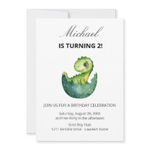 Festa de Aniversário de 2 anos do Dinossauro Verde