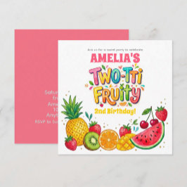 Convites Festa de Aniversário de 2 anos Two-tti Fruity
