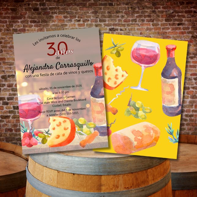 Convites Festa de Aniversário de 30 anos com Degustação de  (Criador carregado)