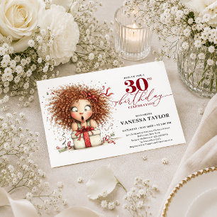 Convites Festa de Aniversário de 30 Anos da Mulher Excêntri