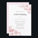 Convites Festa de aniversário de 30 anos das Flores Elegant<br><div class="desc">Aniversário de 30 anos de Convite de festas das Flores Elegantes de Blush. Veja nossa loja para muito mais Convites de Casamento e itens correspondentes.</div>