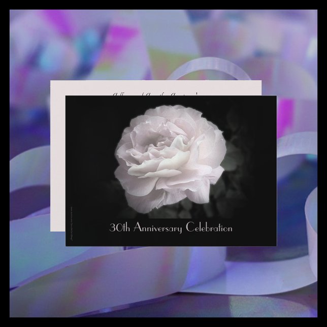 Convites Festa de Aniversário de 30 Anos de Casamento Rosa  (Criador carregado)
