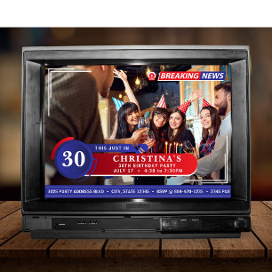 Convites Festa de aniversário de 30 anos de Foto por Transm