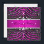 Convites Festa de aniversário de 30 anos de Prata Negra Zeb<br><div class="desc">Festa Negra Negra de Zebra Negra aniversário de 30 anos do Partido Lace Jewel Diamond. Elegante Clássica Todas Ocasião Apenas mude de idade. Festa de melhor qualidade convida Modelo</div>