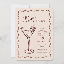 Convites Festa de aniversário de 30 anos de Tini Bit Antigo