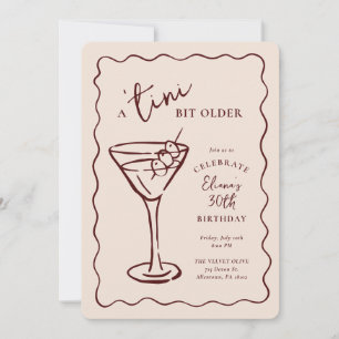 Convites Festa de aniversário de 30 anos de Tini Bit Antigo