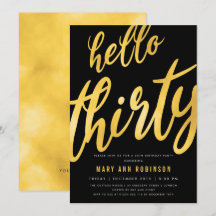 Festa de aniversário de 30 anos de Tipo de Folha O