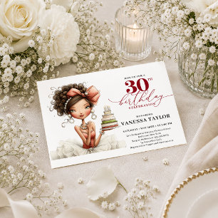 Convites Festa de Aniversário de 30 anos engraçada para mul