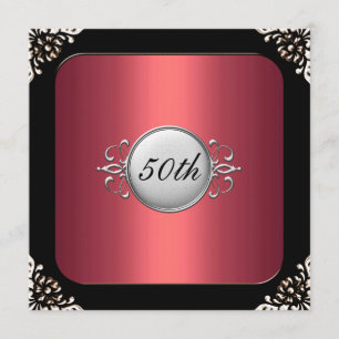 Convites Festa de Aniversário de 30 anos Vermelho e Preto