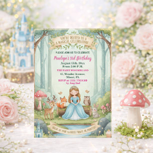 Convites Festa de Aniversário de 3 Anos da Princesa com Ani