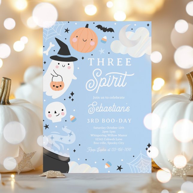 Convites Festa de aniversário de 3 anos de Fantasma de Hall (Criador carregado)