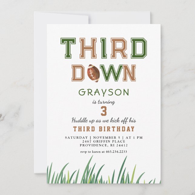 Convites Festa de aniversário de 3 anos de Futebol do Huddl (Frente)