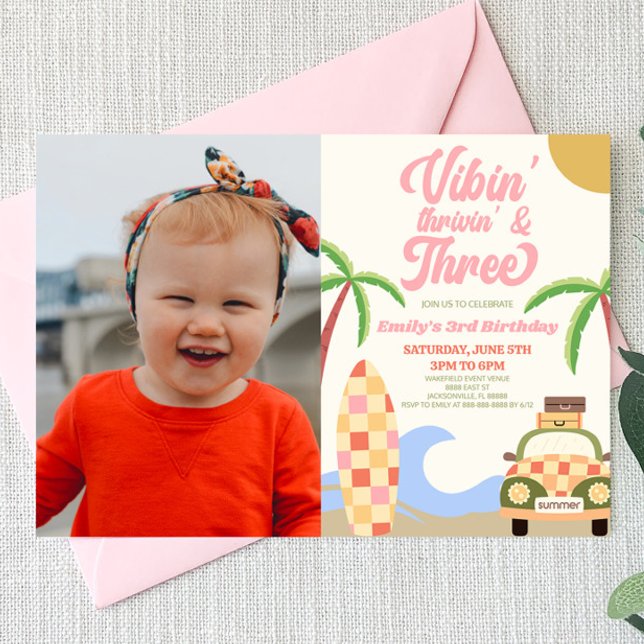 Convites Festa de aniversário de 3 anos de Imagens do Vibin (Criador carregado)