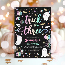 Convites Festa De aniversário de 3 anos Ghost Do Halloween