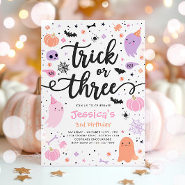 Convites Festa De aniversário de 3 anos Ghost Do Halloween