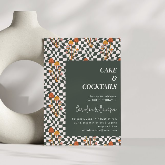 Convites Festa de aniversário de 40 anos da placa de verifi (Criador carregado)