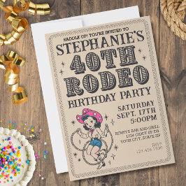 Convites Festa de aniversário de 40 anos da Vintage Retro C