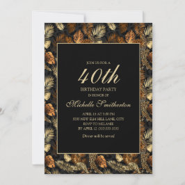 Convites Festa de aniversário de 40 anos de Folhas Douradas