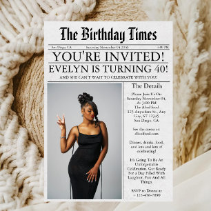 Convites Festa de aniversário de 40 anos de Fotografia Diár