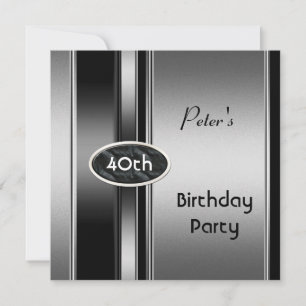 Convites Festa de Aniversário de 40 Anos do Homem Prata Met