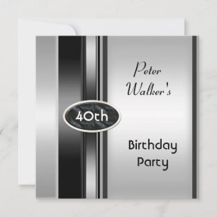 Convites Festa de Aniversário de 40 Anos do Homem Prata Met