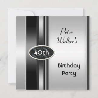 Convites Festa de Aniversário de 40 Anos do Homem Prata Met