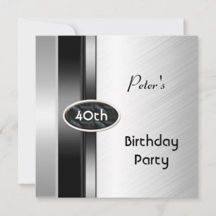 Convites Festa de Aniversário de 40 Anos do Homem Prata Met