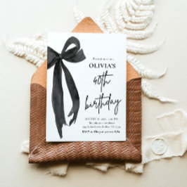 Convites Festa de aniversário de 40 anos Preto de Cores d'Á