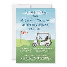 Festa de Aniversário de 40 anos Tema de Golfe Masc