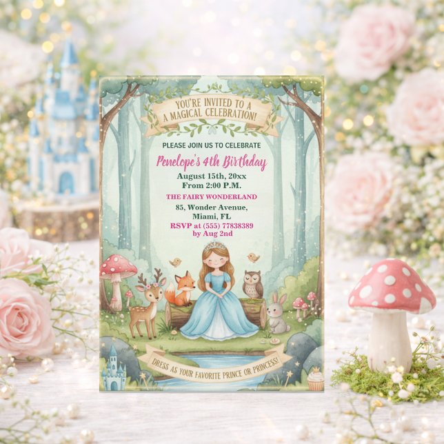 Convites Festa de Aniversário de 4 anos da Princesa com Ani (Criador carregado)