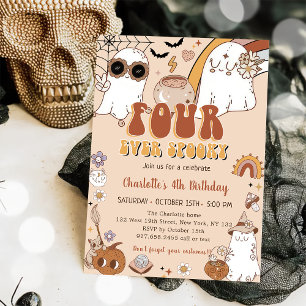 Convites Festa de Aniversário de 4 anos de Fantasma Bonito 