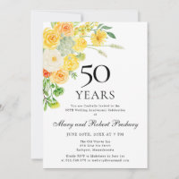 Festa de Aniversário de 50 Anos Amarelo Floral Bra