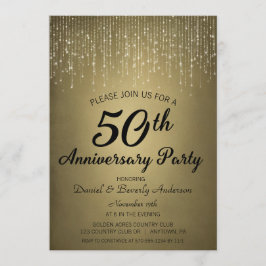 Convites Festa de Aniversário de 50 Anos Casamento de Ouro