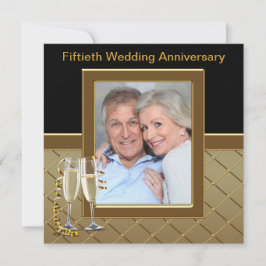 Convites Festa de Aniversário de 50 anos com Champanhe Dour