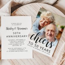 Festa de Aniversário de 50 anos com Foto e Escrito