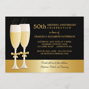Convites Festa de Aniversário de 50 Anos de Casamento com C