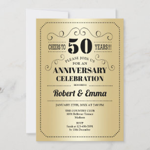 Convites Festa de Aniversário de 50 Anos de Casamento - Dou