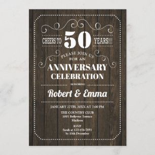Convites Festa de Aniversário de 50 Anos de Casamento em Ma