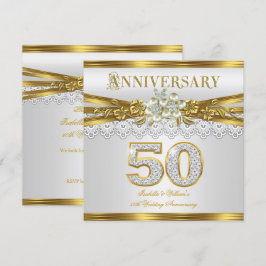 Convites Festa de Aniversário de 50 Anos de Casamento Pérol