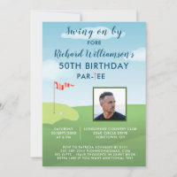 Festa de Aniversário de 50 anos do Homem Foto Golf