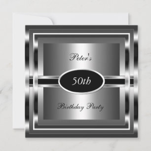 Convites Festa de Aniversário de 50 anos do Homem Preto e P