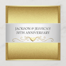 Festa de Aniversário de 50 anos Elegantes Corações