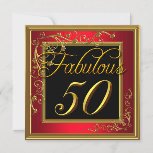 Convites Festa de Aniversário de 50 anos Fabulosa da Mulher