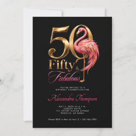 Convites Festa de Aniversário de 50 Anos Fantásticos Flamin