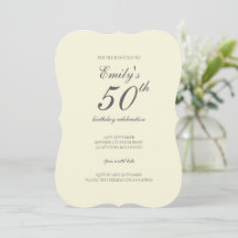Festa de Aniversário de 50 anos Moderna e Elegante